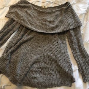 Anthropologie soft off shoulder sweater